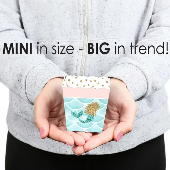 Big Dot of Happiness Let's Be Mermaids - Party Mini Favor Boxes - Baby Shower or Birthday Party Treat Candy Boxes - Set of 12 {6}