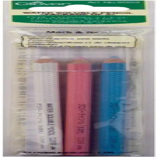 Clover Water-Soluble Pencils-White, Pink & Blue 3/Pkg {1}