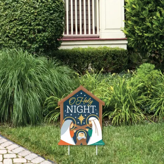 Big Dot of Happiness Holy Nativity - Outdoor Lawn Sign - Manger Scene Religious Christmas Yard Sign - 1 Piece {1}