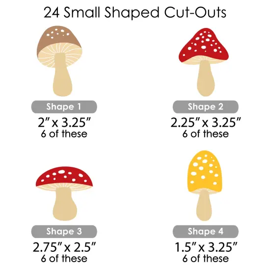 Big Dot of Happiness Wild Mushrooms - Red Toadstool Party DIY Decorations - Clothespin Garland Banner - 44 Pieces {7}