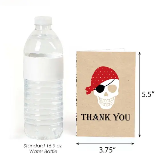 Big Dot of Happiness Beware of Pirates - Pirate Birthday Party Thank You Cards (8 count) {4}
