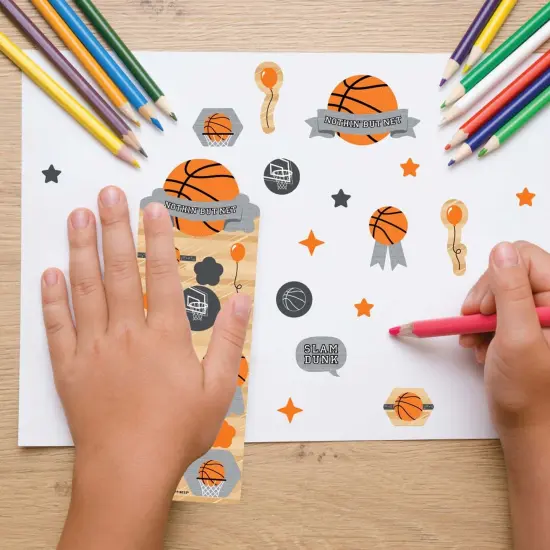Big Dot of Happiness Nothin' but Net - Basketball - Birthday Party Favor Kids Stickers - 16 Sheets - 256 Stickers {7}