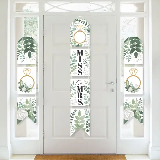 Big Dot of Happiness Boho Botanical Bride - Vertical Door Banners - Greenery Bridal Shower & Wedding Party Wall Decoration Kit - Indoor Door Decor {1}