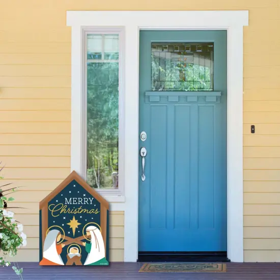 Big Dot of Happiness Holy Nativity - Party Decorations - Manger Scene Religious Christmas Welcome Yard Sign {6}