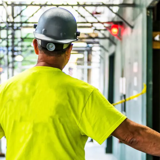 RADYAN&reg; Short Sleeve Safety Work Shirt for Men High Visibility Cotton Blend Crewneck Construction Tee {3}