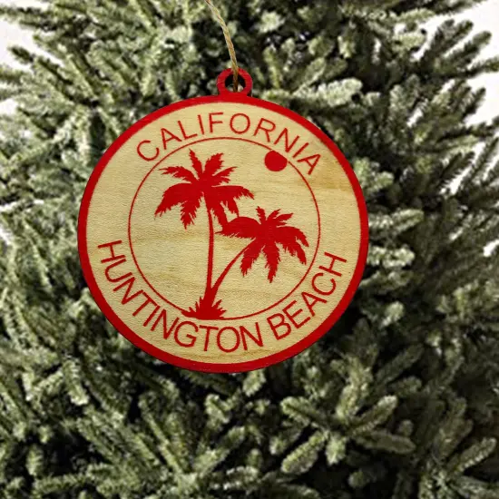 Ornament CUSTOM - Huntington Beach California BLACK {7}