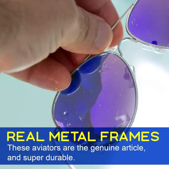 Livin' Well Baby Aviator Sunglasses for Kids - Silver {6}