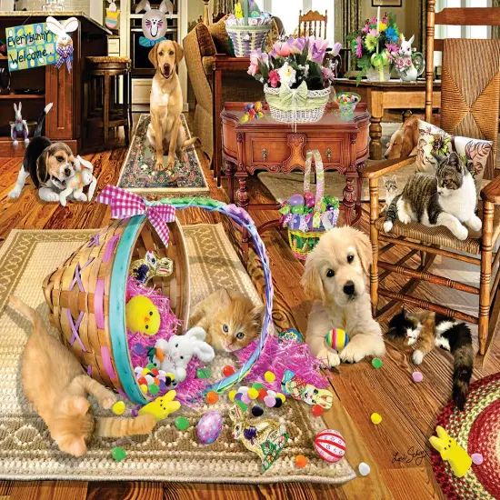 Sunsout Easter Mayhem 1000 pc Jigsaw Puzzle 35196 {1}