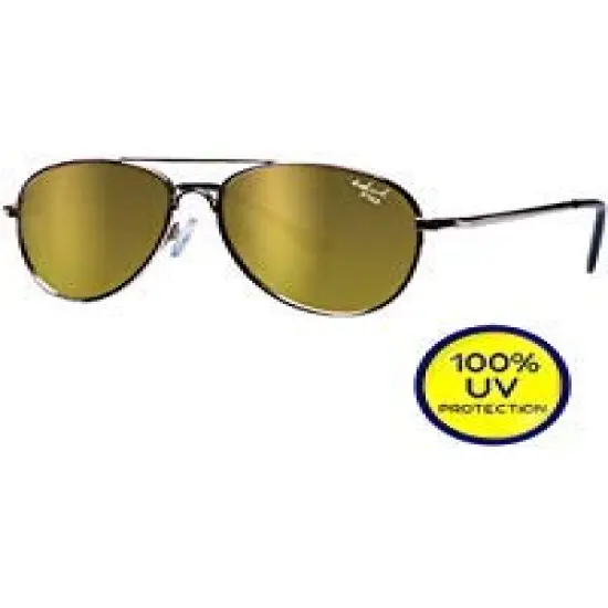 Livin' Well Baby Aviator Sunglasses for Kids - Gold {6}