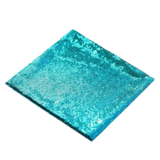 20" Sequined Napkin for Wedding Party Turquoise {1}