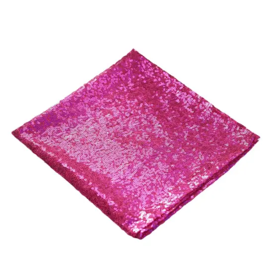 20" Sequined Napkin for Wedding Party Fuschia {1}
