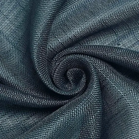 120" Round Faux Burlap Tablecloth Blue {3}