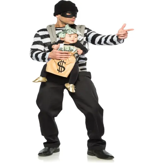 Adult's Baby And Me Robber And Money Bag Carrier Costume Accessory Kit {1}