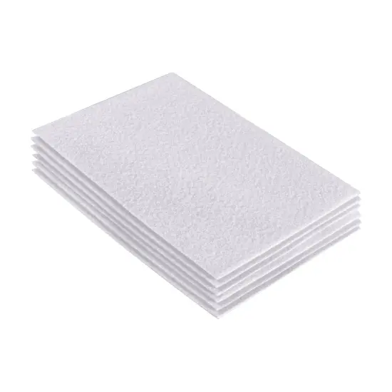 FabricLA Acrylic Felt Sheets for Crafts - Precut 9" X 12" Inches (20 cm X 30 cm) Felt Squares - Use Felt Fabric Craft Sheets for DIY, Costume, and Decoration | White - 6 Pieces {1}