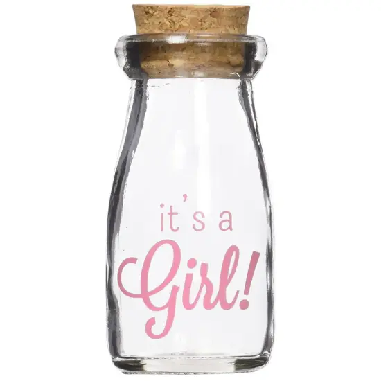Printed 3.8 oz. Vintage Milk Bottle Favor Jar - It's a Girl! (Set of 12) {3}