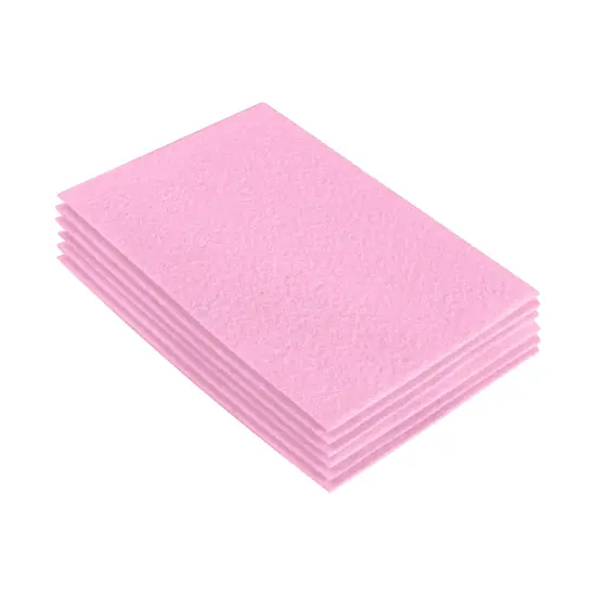 FabricLA Acrylic Felt Sheets for Crafts - Precut 9" X 12" Inches (20 cm X 30 cm) Felt Squares - Use Felt Fabric Craft Sheets for DIY, Hobby, , and Decoration | Baby Pink - 6 Pieces {1}