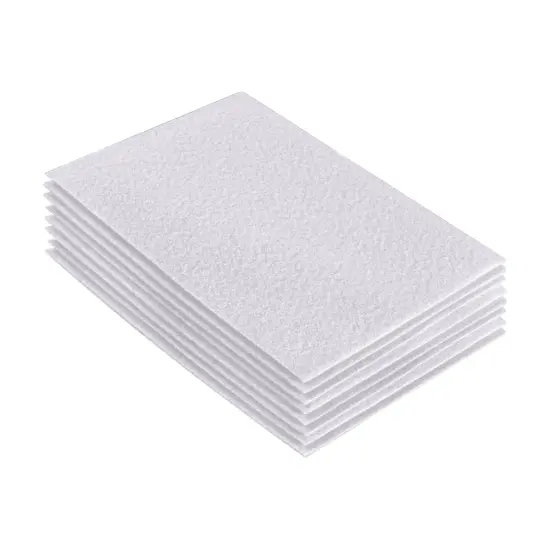 FabricLA Acrylic Felt Sheets for Crafts - Precut 9" X 12" Inches (20 cm X 30 cm) Felt Squares - Use Felt Fabric Craft Sheets for DIY, Costume, and Decoration | White - 8 Pieces {1}