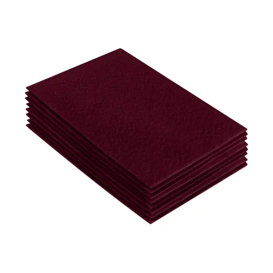 FabricLA Acrylic Felt Sheets for Crafts - Precut 9" X 12" Inches (20 cm X 30 cm) Felt Squares - Use Felt Fabric Craft Sheets for DIY, Hobby, Costume, and Decoration | Burgundy - 8 Pieces {1}