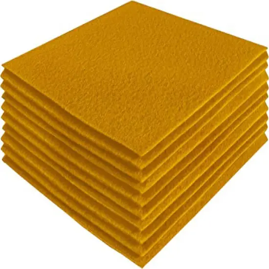 FabricLA Acrylic Felt Sheets For Crafts - Soft Precut 12" X 12" Inches (30.5cm X 30.5cm) Felt Squares - Use Felt Fabric Craft Sheets for DIY, Hobby, Costume, And Decoration - Antique Gold, 14 Pieces {1}