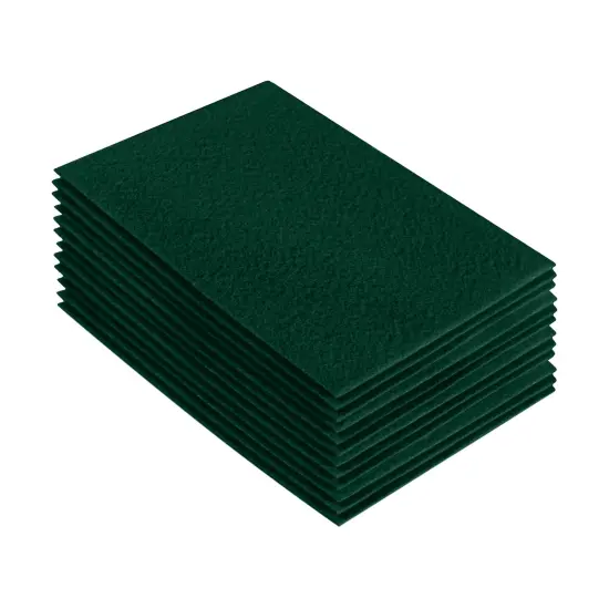 FabricLA Acrylic Felt Sheets for Crafts - Precut 9" X 12" Inches (20 cm X 30 cm) Felt Squares - Use Felt Fabric Craft Sheets for DIY, Hobby, Costume, and Decoration | Hunter Green - 12 Pieces {1}