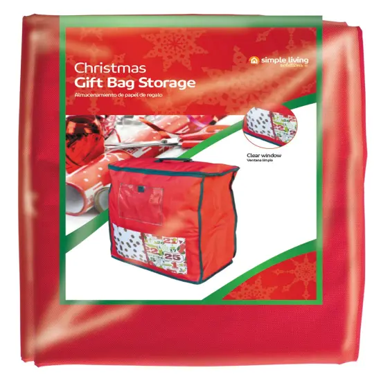 Simple Living 19.5" Red Christmas Gift Bag Storage {1}