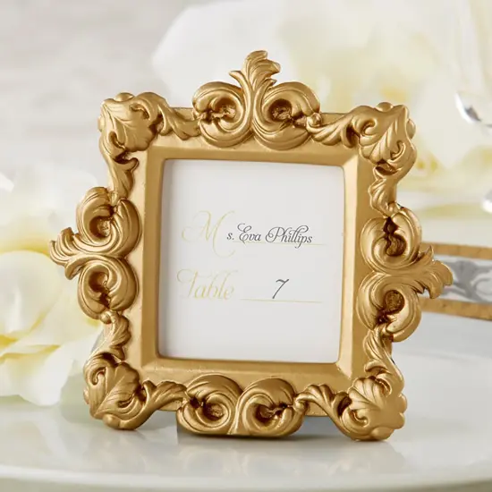 Royale Gold Baroque Place Card/Photo Holder (Set of 6) {1}