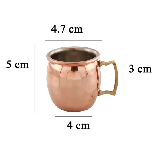 2 oz. Handcrafted Copper Mule Mug (Set of 4) {4}