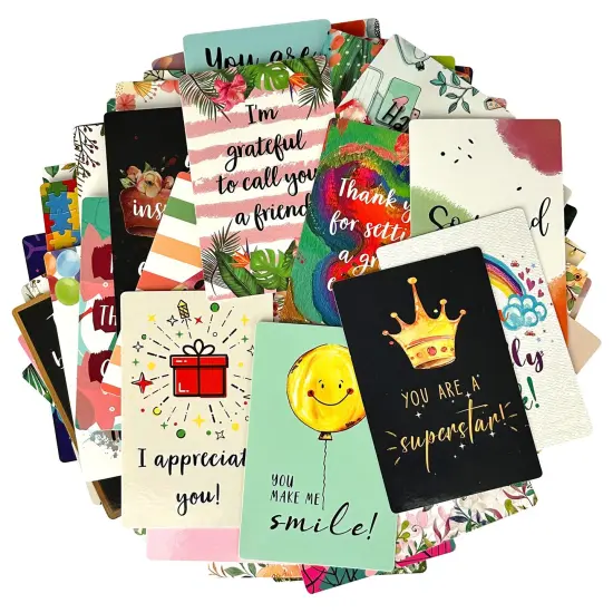 Wrapables Motivational Quote Cards, Inspirational Encouragement Affirmation Cards (72pcs) {1}
