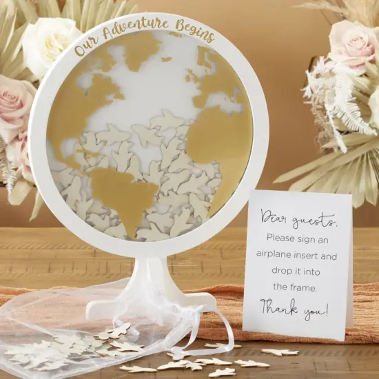Wedding Guest Book Alternative - Globe {1}
