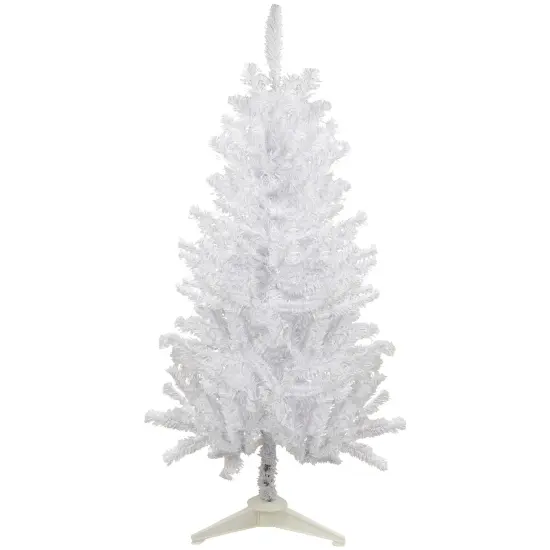 Northlight Medium Canadian Pine Artificial Christmas Tree - 4' - White - Unlit {1}