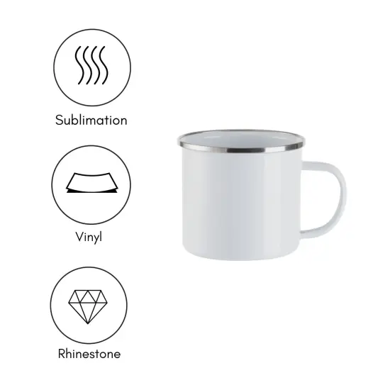 Craft Express 4 Pack 12oz Enamel Sublimation Mugs {2}