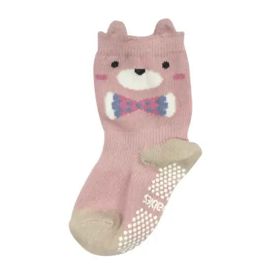 Wrapables Peek A Boo Animal Non-Skid Toddler Socks (Set of 6), Zoo Animals Small {2}