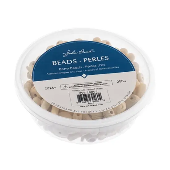 John Bead Natural Bone Beads Assorted Box Set, 250g {2}