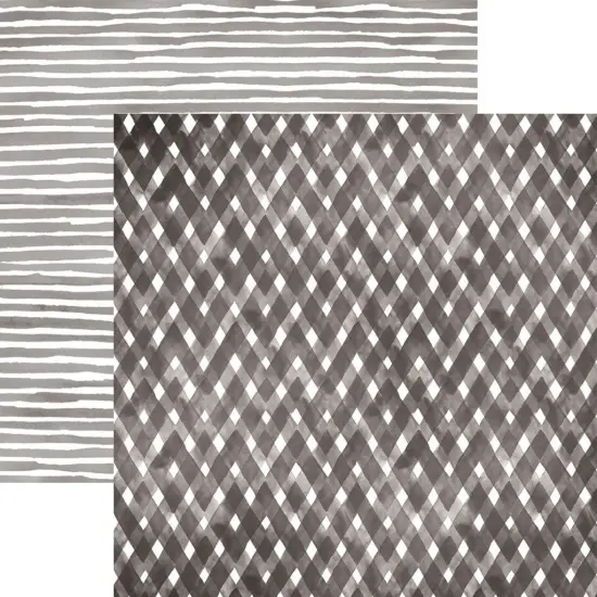 Black Colorways Pattern 12 x 12 Scrapbook Paper Set {5}