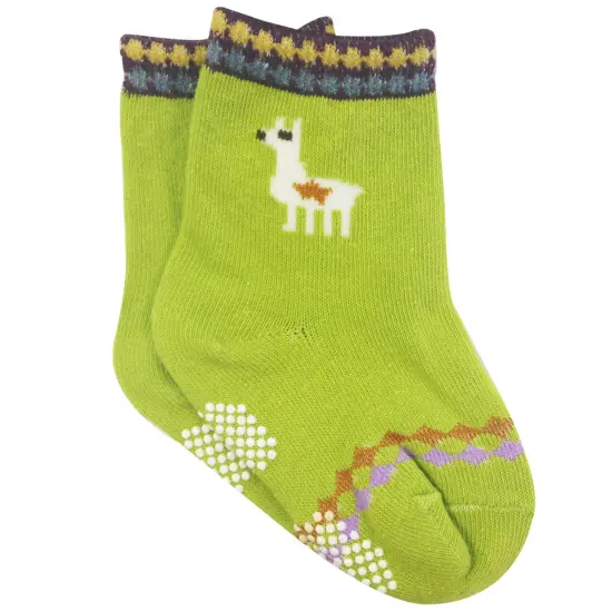 Wrapables Peek A Boo Animal Non-Skid Toddler Socks (Set of 6), Mix Small {4}
