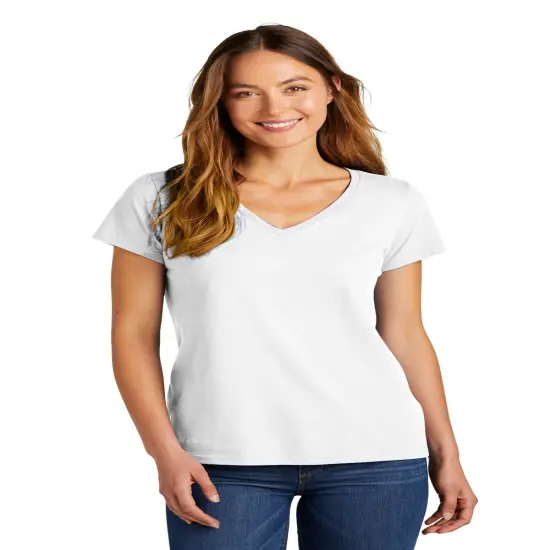 District&reg; Women&rsquo;s The Concert Short Sleeve V-Neck Tee White {1}