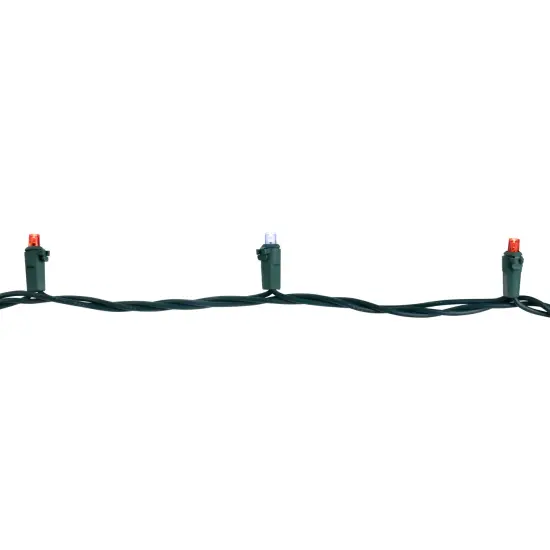Northlight LED Wide Angle Christmas Lights - Red and White - 16.25' Green Wire - 50ct {7}
