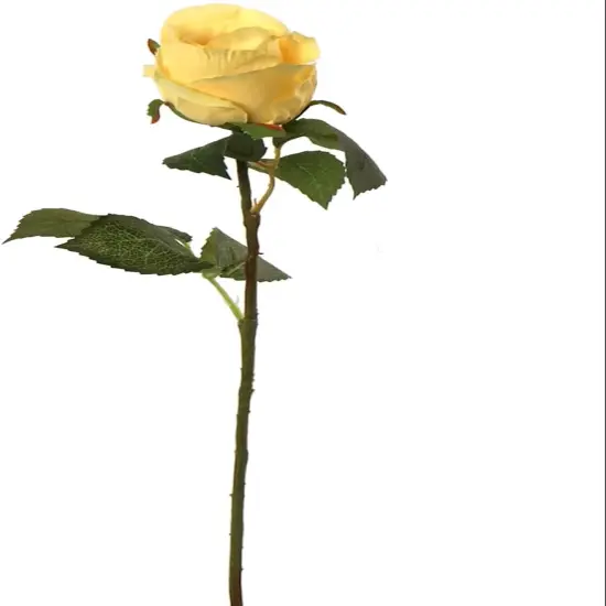 Rose Bud Stem - 48-Pack, Realistic Silk Foliage, Lifelike Blooms, Perfect for Floral Arrangements, Events & Home D&eacute;cor - Ideal for All Seasons, Floral Home by Artificial Flowers Yellow {1}