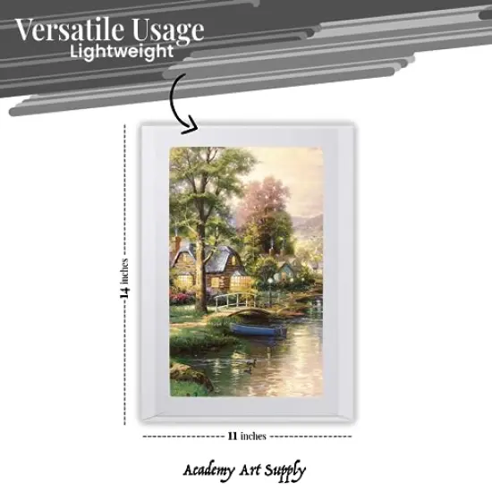 7 Pack Stretched Canvas (11x14) - Blank Canvas for Painting Bulk - Acid-Free White Canvas Panels - Ideal for Painters, Students, Kids {6}