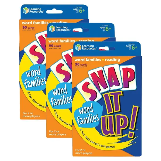 Snap it Up!&reg; Card Games, Phonics & Reading: Word Families, Pack of 3 {1}
