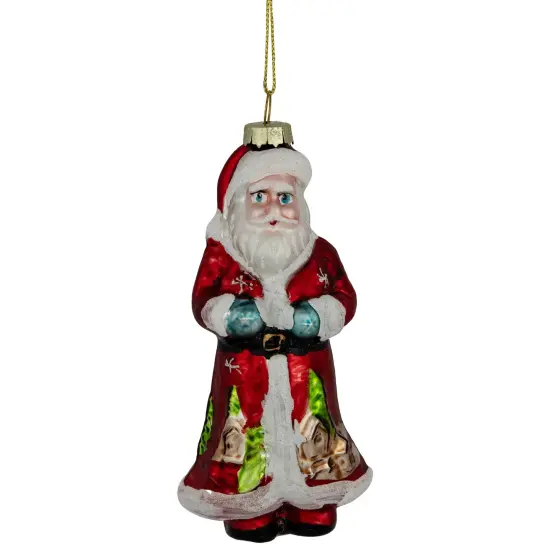 Northlight 5.5" Classic Saint Nicholas Hanging Glass Christmas Ornament Red {1}