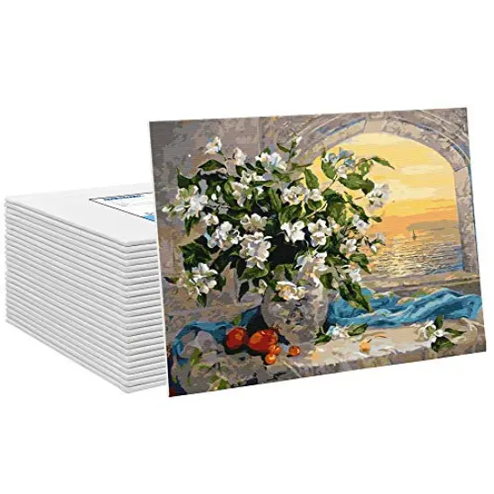 24 Pack Painting Art Panel Boards - 5x7 Inch, 24 Pack Primed Mini Canvases,100% Cotton,Acid Free,Professional Quality Artist Canvas Board for Hobby Painters,Students & Kids {4}