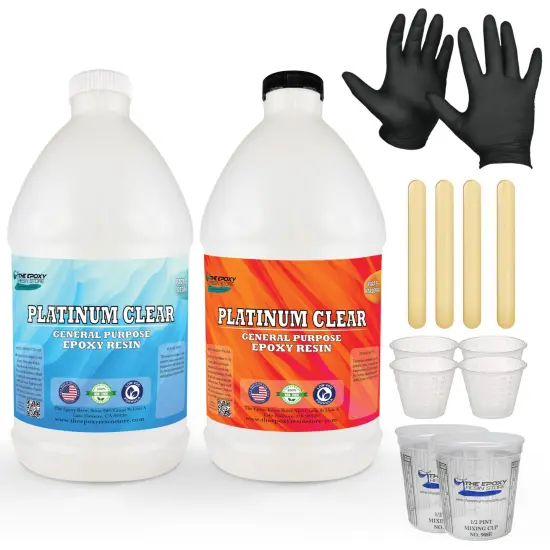 The Epoxy Resin Store - Clear Epoxy Resin, 2 part Kit, Self Leveling, Easy Mixing (1-1), High Gloss Finish, Cures Rigid, Low odor, Easy to Use - Epoxy Kit (A & B) {2}