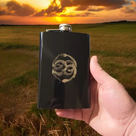 8oz Ouroboros Black Flask {5}