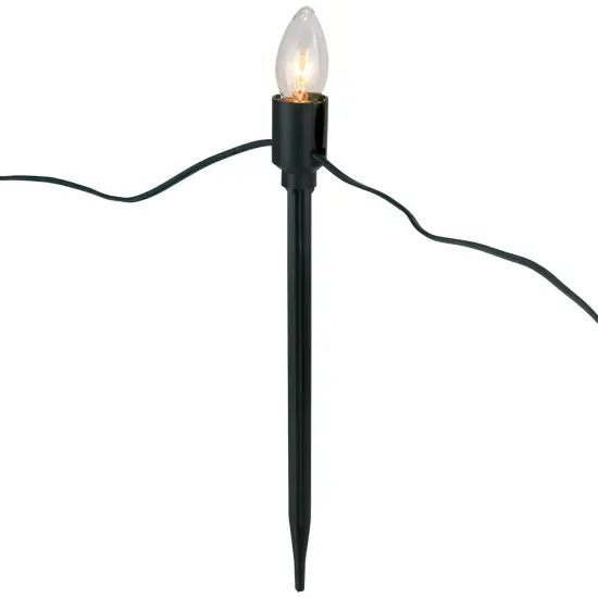 Northlight Lighted C9 Christmas Outdoor Pathway Markers - 10.5"- Clear - Set of 15 {6}