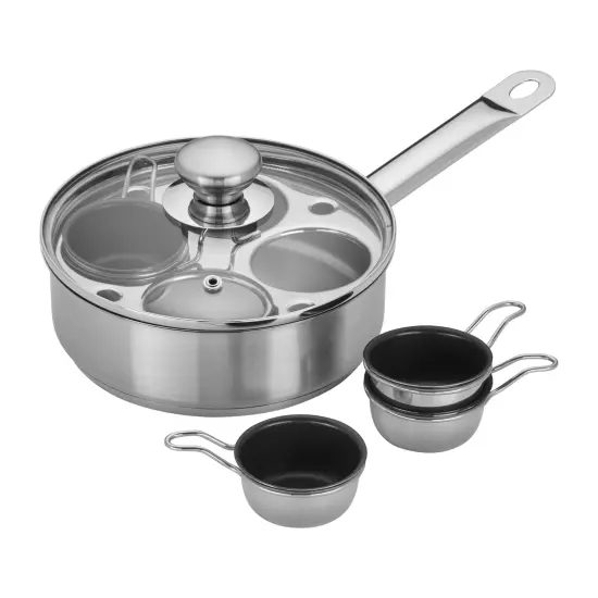 Demeyere Resto 4-cup Stainless Steel Egg Poacher Set {1}