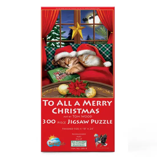 Sunsout To All a Merry Christmas 300 pc Christmas Jigsaw Puzzle 28818 {4}