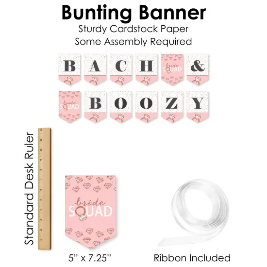 Big Dot of Happiness Bride Squad - DIY Rose Gold Bridal Shower or Bachelorette Party Bach and Boozy Signs - Drink Bar Decorations Kit - 50 Pieces {7}