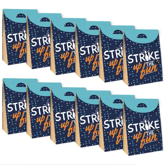 Big Dot of Happiness Strike Up the Fun - Bowling - Birthday or Baby Shower Gift Favor Bags - Party Goodie Boxes - Set of 12 {6}