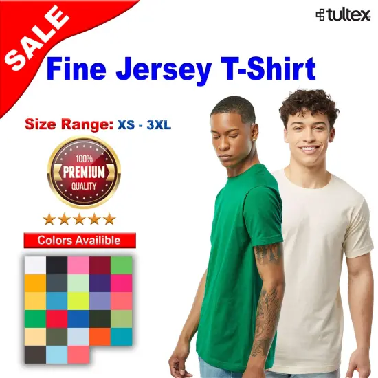 Tultex&reg; Fine Jersey Crewneck Short Sleeve T-Shirt Heat Military Green {3}